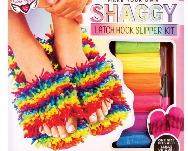 Latch Hook Shaggy Slipper Kit for Kids Only $9.78! (Reg $19.99)