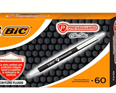 BIC PrevaGuard Clic Stic Ballpoint Pen 60 Count Only $14.71! (Reg. $30)