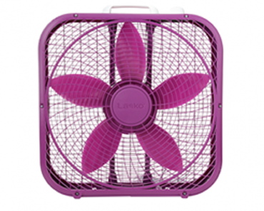 Lasko Cool Colors 20″ 3-Speed Box Fan – Purple, Black or Blue – Just $19.93!