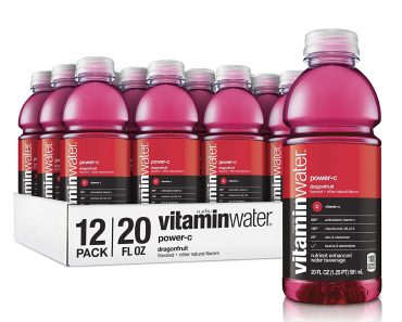 vitaminwater Electrolyte Enhanced water with Vitamins, Power-C Dragon Fruit (Pack of 12) – Only $10.64!