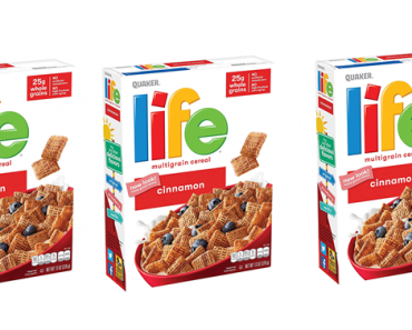 Quaker Life Breakfast Cereal, Cinnamon – Three 13oz Boxes – Just $5.24!