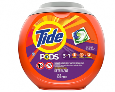 HOT! New coupon for Prime Members! Tide PODS 3 in 1 HE Turbo Laundry Detergent Pacs, Spring Meadow, 81 Count Tub – Just $8.99!
