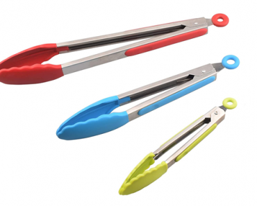 Kitchen Tongs Set of 3 – 7in, 9in,12in – Just $5.98!