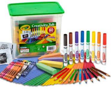 Crayola Creativity Tub Art Set Ages 5+, 80 Pieces Only $6.49! (Reg. $20)