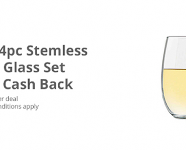 Awesome Freebie! Get a FREE 4 Piece Stemless Wine Glass Set at Bed Bath & Beyond from TopCashBack!