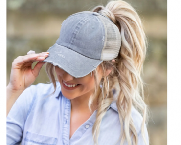 Women’s Distressed Messy Bun Hats Only $12.99 Shipped!