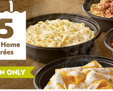 Olive Garden: Buy 1 Entree & Take An Entree Home For Just $5!