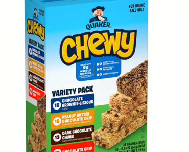 Quaker Chewy Granola Bars Chocolate Lovers 58-Count Variety Pack Only $7.64 w/ clipped coupon!