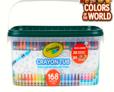 Crayola Crayon and Storage Tub 168-Piece Only $9.97! (Reg. $20)
