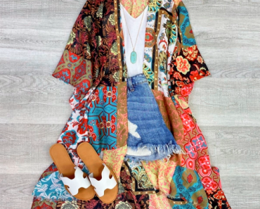 Boho Print Kimono Only $18.99! (Reg. $48.99)