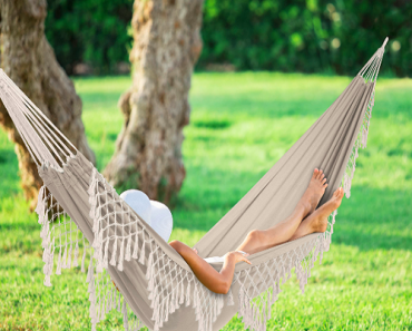 Bliss Fringed Hammock in a Bag Only $21.87!