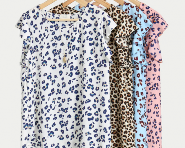 Ruffled Leopard Blouse | S-XL Only $17.99 Shipped! (Reg. $30)