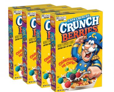 Cap’n Crunch, Crunchberries, 13 oz Boxes (4 Pack) – Only $6.57!