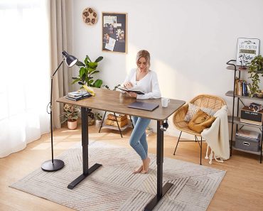 LINSY HOME Height Adjustable Electric Standing Desk – Only $199.99!