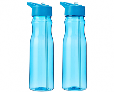 Amazon Basics Tritan Water Bottle with Flip Straw – 24-Ounce, 2-Pack – Just $13.99!