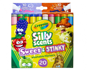 Crayola Silly Scents Sweet & Stinky Scented Washable Markers, 20Count – Just $7.77!