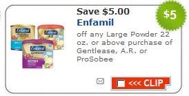 Printable Coupons: Gerber Graduates, Enfamil Formula, Krusteaz products + More