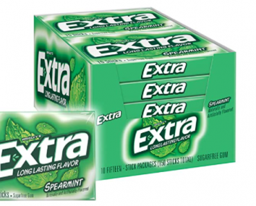 EXTRA Spearmint Sugarfree Chewing Gum, 15 Pieces (Pack of 10) Only $6.24 Shipped!