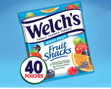 Welch’s Fruit Snacks, Mixed Fruit, Gluten Free, (Pack of 40) Only $6.63 Shipped!