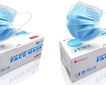 3ply Disposable Face Mask, 50 Count Only $1.99!