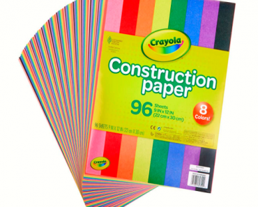 Crayola Construction Paper 96-Count in Assorted Colors Only $2.46! (Reg. $10.65)