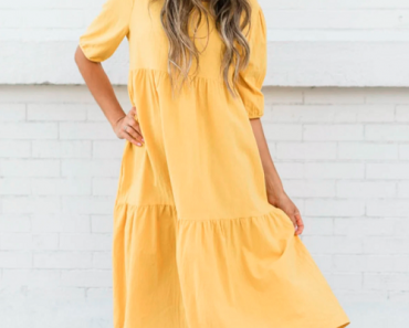 Anna Cotton Tiered Dress | S-2XL (Multiple Colors) Only $27.99 Shipped! (Reg. $59.99)