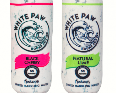 White “Paw” Plush Dog Toy 2-Pack Just $13.99!