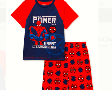 Spider-Man Boys’ Top and Shorts Pajama Set Only $8.50! (Reg. $15)
