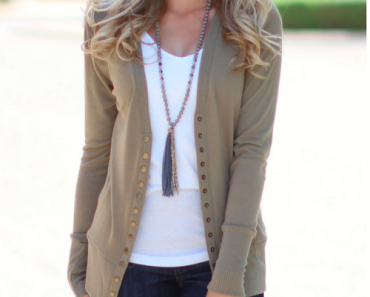 Long Sleeve Snap Cardigan (Multiple Colors) Only $12.99!! (Reg. $25.99)