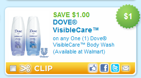 Printable Coupons: Dove VisibleCare, Bar – S Ham, Folgers + More