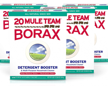 20 Mule Team All Natural Borax Laundry Detergent Booster, 4 Count – Just $10.44!