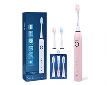 Sonic Electric Toothbrush with 5 Brush Heads – Just $13.57!