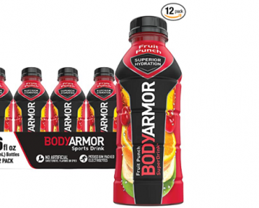 BODYARMOR Sports Drink Sports Beverage, Fruit Punch,16 Fl Oz (Pack of 12) Only $11.96 Shipped!