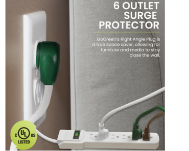 GoGreen Power 6 Outlet Surge Protector Only $3.26! (Reg. $9)