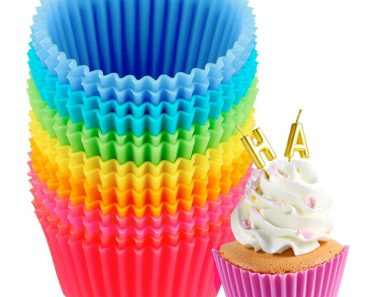 14 Pack Reusable Silicone Non-Stick Cake Baking Cups Only $6.00!