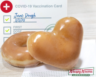 Mark Your Calendars! Krispy Kreme: All Covid-19 Vaccinated People can Get TWO FREE Doughnuts! Valid 8/30-9/5!