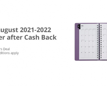 Awesome Freebie! Get a FREE August 2021-2022 Planner from Staples and TopCashBack!