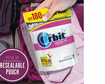 ORBIT Bubblemint Sugarfree Gum, 8.8-Ounce Resealable Bag, 180 Pieces Only $3.47 Shipped!