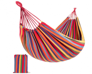 Best Choice Products 2-Person Brazilian-Style Cotton Double Hammock Bed w/ Portable Carrying Bag Only $21.99 Shipped! (Reg. $42)