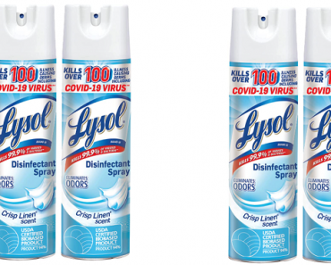 Lysol Disinfecting Spray, Crisp Linen, 19oz. (Pack of 2) Only $7.17 Shipped! Grab Now for the New School Year!
