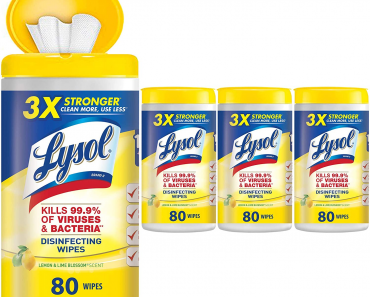 Lysol Disinfecting Wipes, Lemon & Lime Blossom (Pack of 4) – Only $9.63 Shipped!