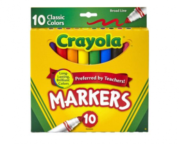 Crayola Original Broad Line Markers – Set of 10 – Just $.97!