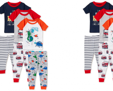 Wonder Nation Baby Toddler Boys Snug Fit Cotton Pajamas, 6pc Set Only $9! (Reg. $15)