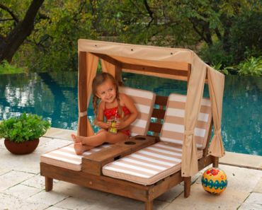 KidKraft Tan & White Double Chaise Lounge Set in Oatmeal Only $99.99 Shipped! (Reg. $154.99)