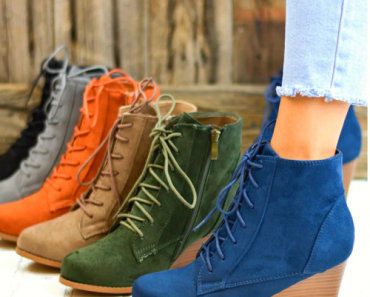 Lace-Up Wedge Booties Only $28.99 Shipped! (Reg. $80)