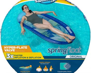 SwimWays Spring Float Inflatable Pool Lounger – Only $14.97!