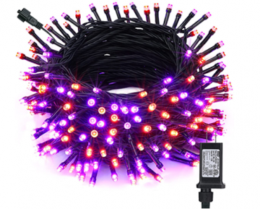 Orange & Purple Halloween Lights, 82ft 200 LED with 8 Modes and Timer – Just $15.29!