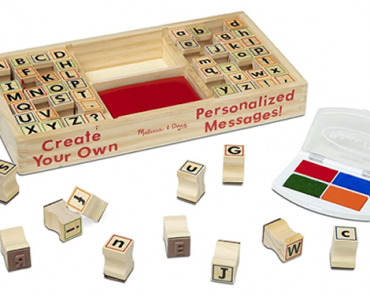 Melissa & Doug Wooden Alphabet Stamp Set – 56 Stamps With Lower-Case and Capital Letters – Just $14.89!