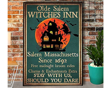 Retro Pewter Old Salem Witch Halloween Decoration – Just $14.69!