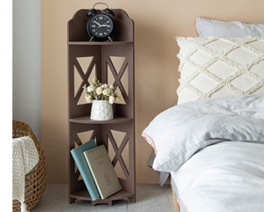 Cute Corner Shelf in Expresso Brown – Just $14.99! Get 50% off!